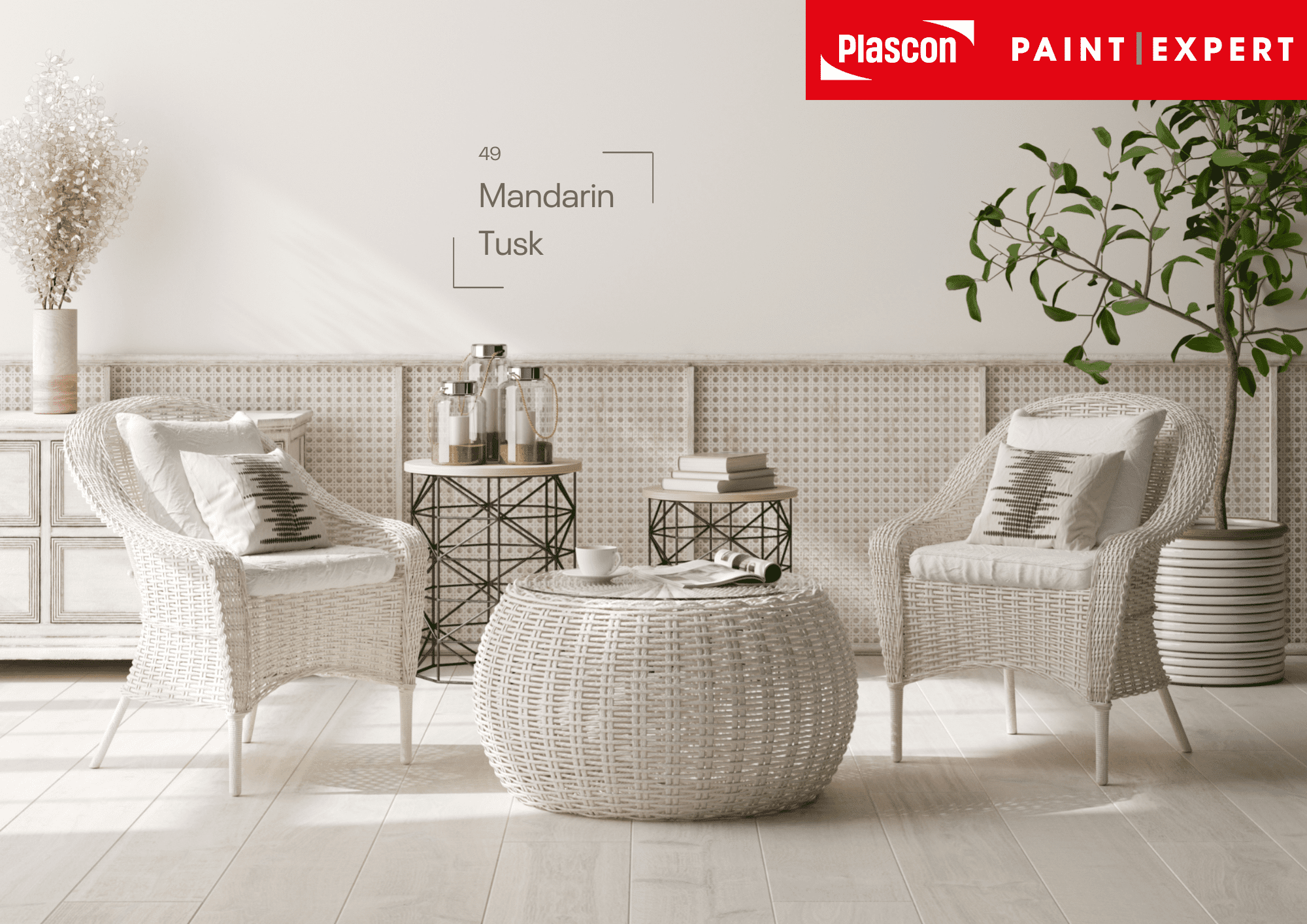 Casual seating area showcasing Plascon Mandarin Tusk (49)