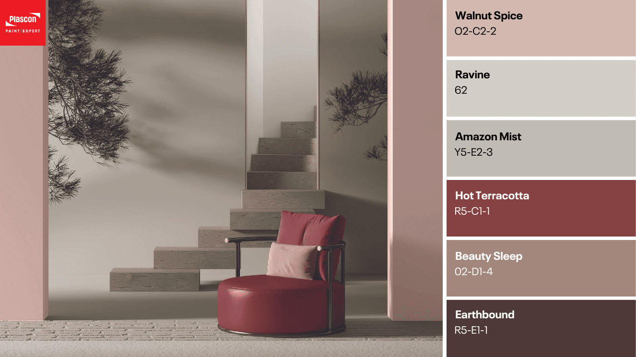 Walnut Spice | Ravine | Amazon Mist | Hot Terracotta | Beauty Sleep | Earthbound