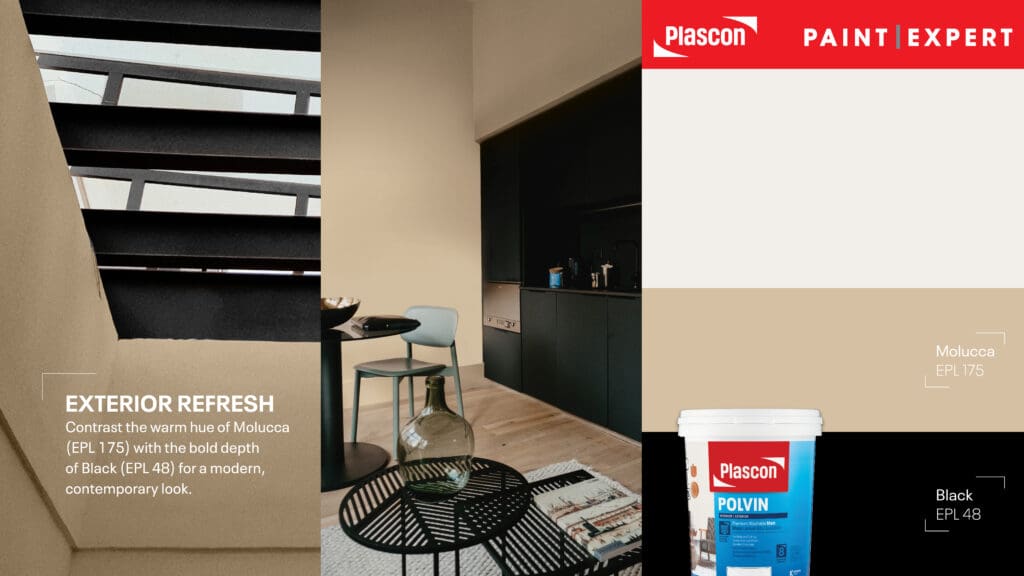 Plascon Polvin Molucca (EPL175) & Plascon Polvin Black (EPL48)