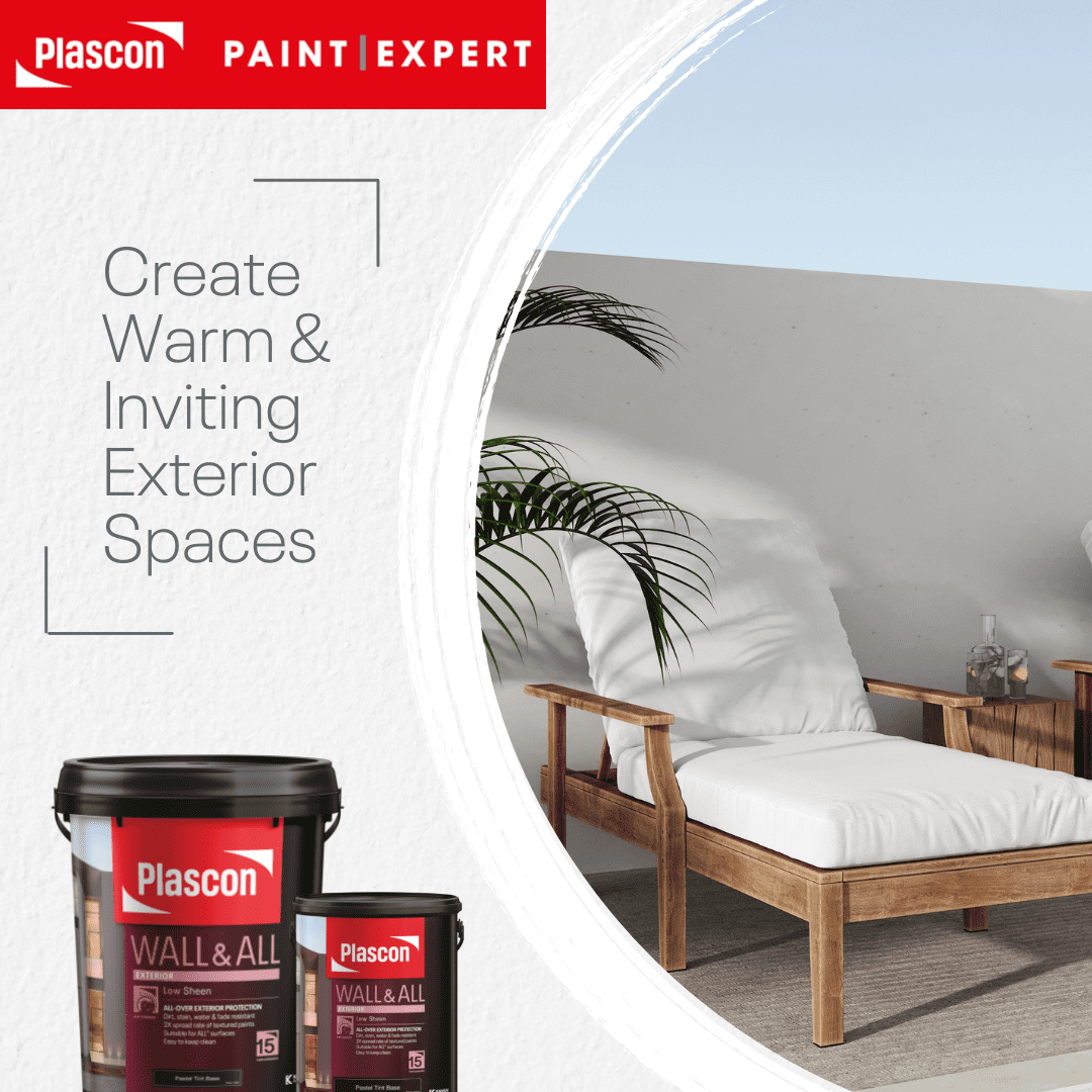 Create warm & inviting exterior spaces with Plascon Wall & All from Plascon Paint Expert