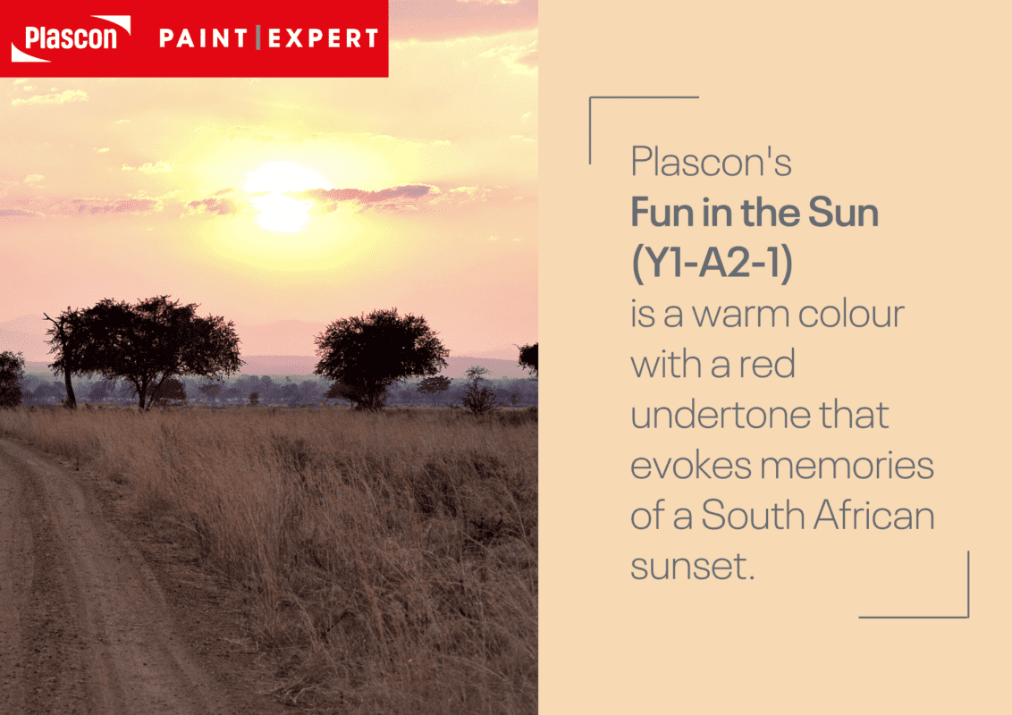 Plascon's Fun in the Sun (Y1-A2-1) inspiration taken from setting sun