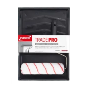 TradePro Roller Tray Set - White Roller brush and Black tray