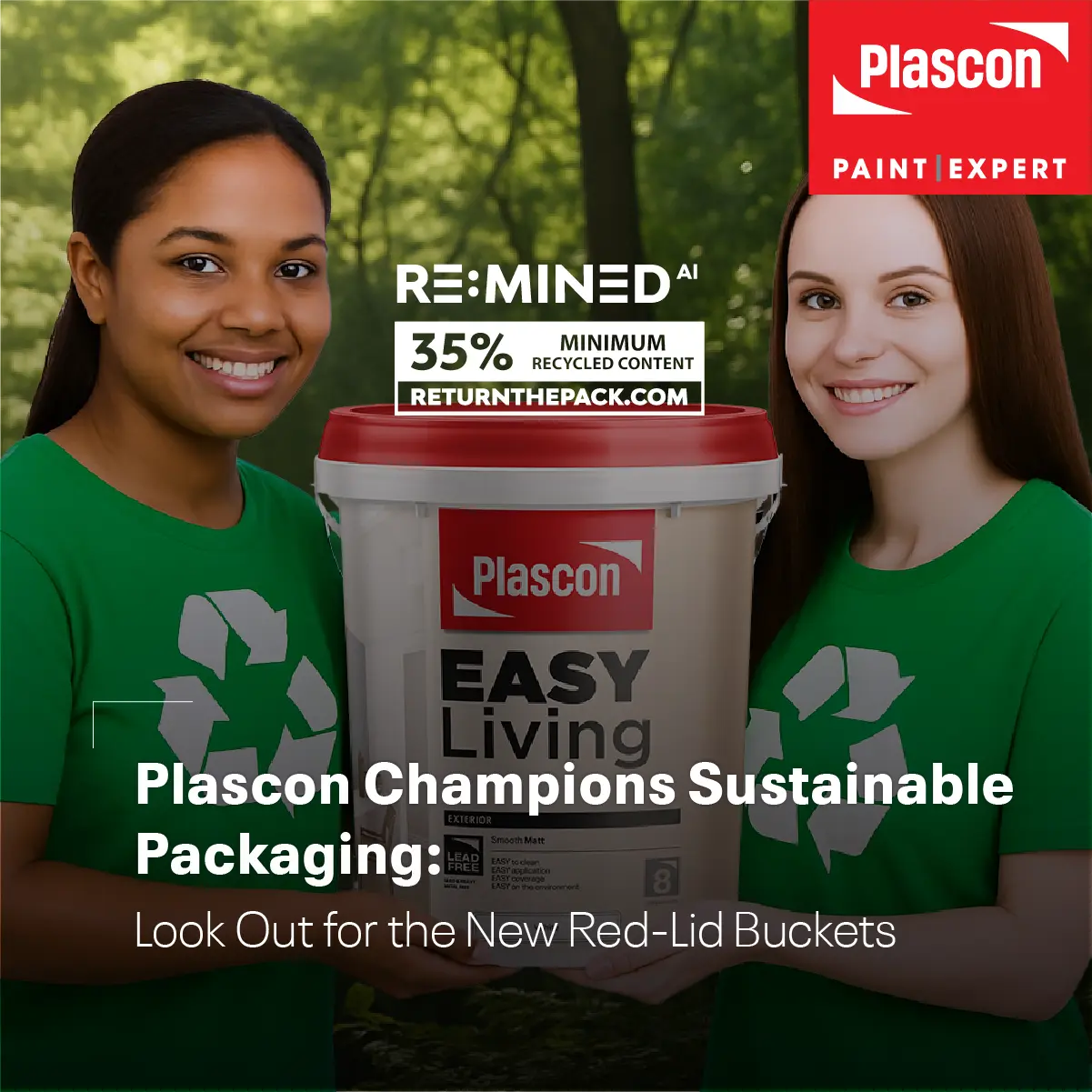 Plascon Champions Sustainable Packaging: Look Out for the New Red-Lid Buckets